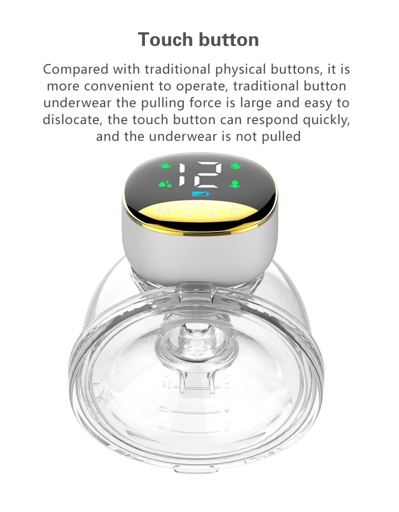 New Wearable Breast Pump One-piece Fit and Quiet Design Electric Breast Pump Wireless Portable Compact and Lightweight