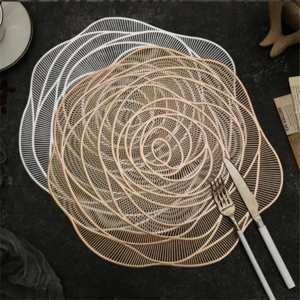 

Table Heat Insulation Mat Waterproof Oil Pot Bowl Mat Ramie Woven Placemats Round Plate Mat Home Decorative Trinkets