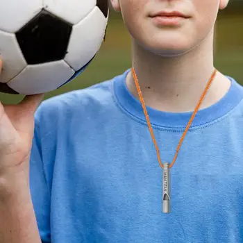 Portable Titanium Wining Sports Keychain Whistlehistle - Emergency Survival Whistle with Lanyard - For Camping, Hiking, Exploring - Sports Training Whistle 3