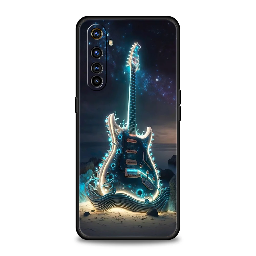 Gitarren musik Kunst Handy hülle für Realme 8 9 Pro plus 8i 9i 6 7 gt2 c21 c25 c3 c11 11 pro 5g plus stoß feste Silikonsc halen kappen – Detail 8