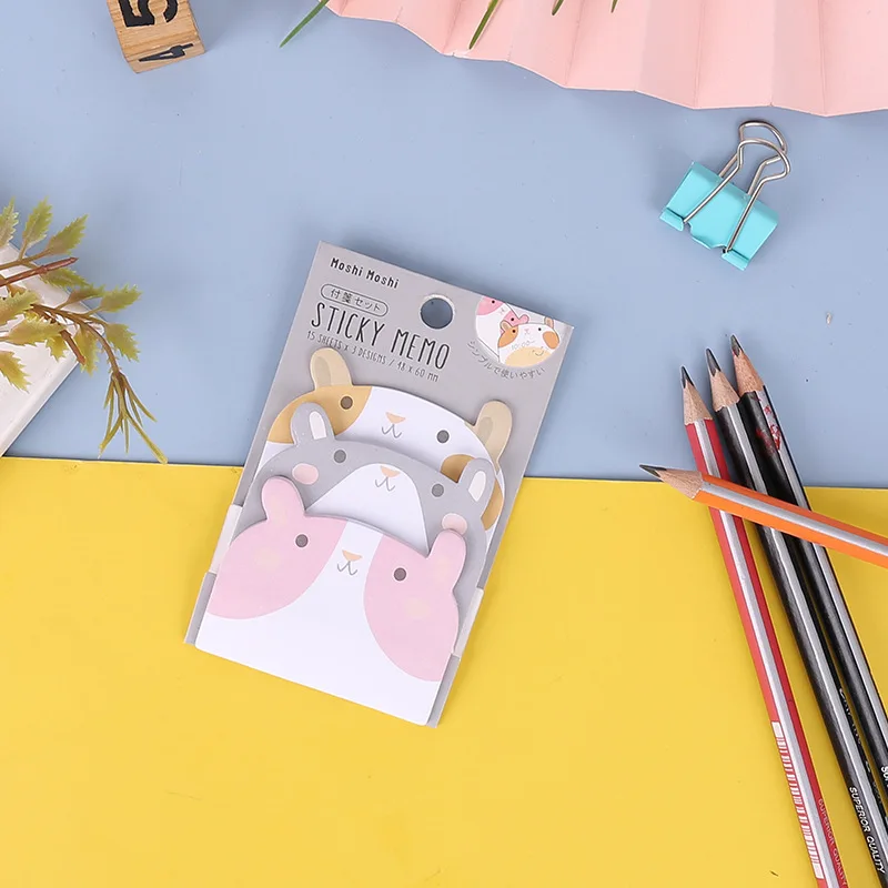 Adhesive Kawaii Animals Pig Sticky Notes 1-6 pcs