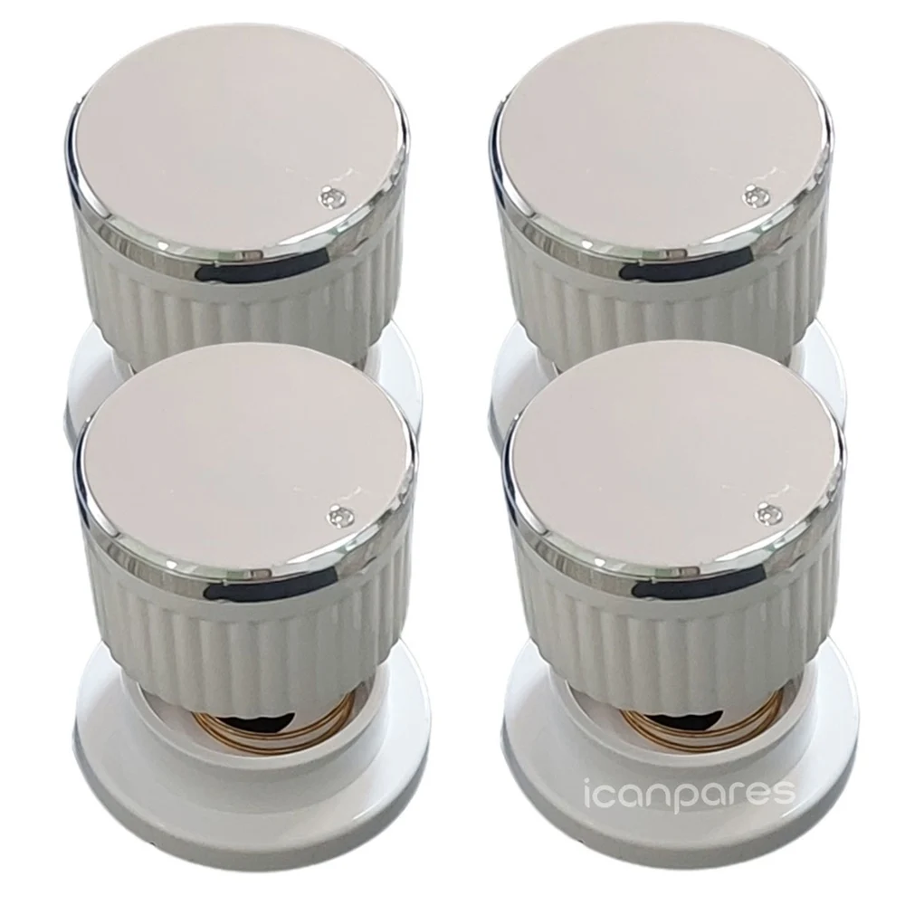 Compatibile Per Hotpoint Ariston-Icf-Interfox Set Integrato E Set 4 Pulsanti Di Gennaio-Spring White