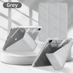 Enhanced Protective Case with Pencil Holder for 11.5 - inch Tablets - Transparent Back (Grey)