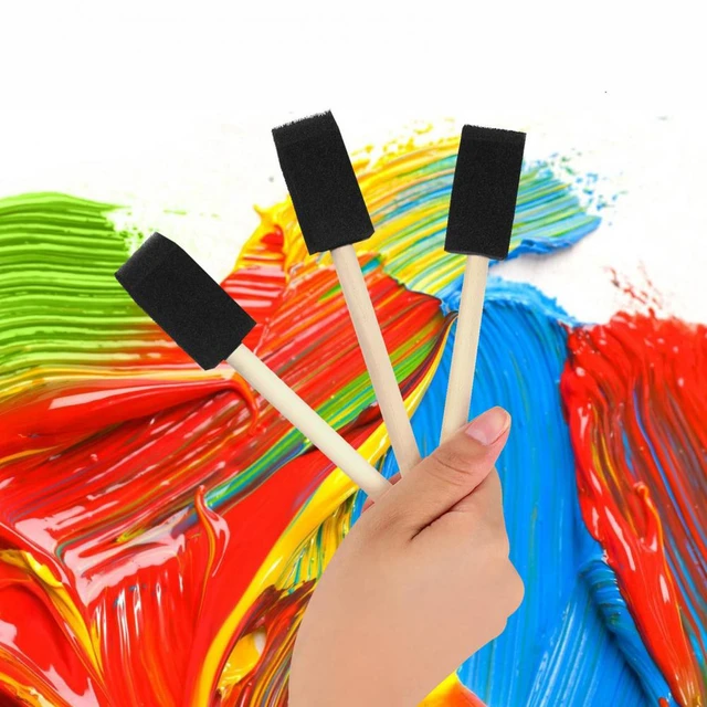 Arty Krafts Pack of 6 Premium Quality Foam Paint Brushes Set - Versatile Foam Brush & Sponge Paint Brush - Ideal for Detailed Craftwork - Sponge