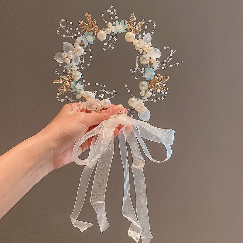 Children's Crown Headgear Princess Wreath Super Fairy Headband Flower Girl Wedding Flower Hair Accessories Hairpin