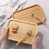 Japanese Wooden Tray Tableware Dessert Tray Breakfast Bread Dried Fruit Plate Tea Cup Coffee Coasters Household Storage Plates 2