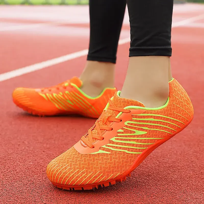 

Unisex Track Field Shoes Pu Spikes Sneakers Non Slip Spikes For Running Nails Shoes Track And Field Comprehensive Training Shoes