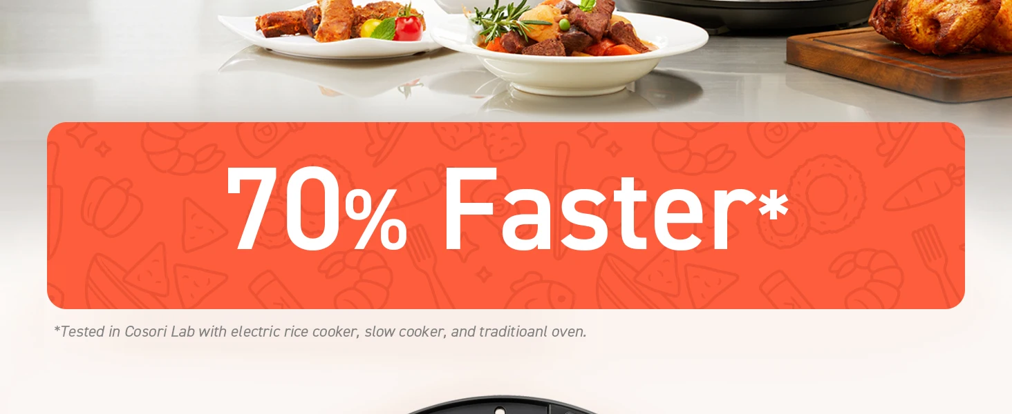 Description Picture 5 of itemElectric Pressure Cooker 6 qt, 9-in-1 Instant Multi Cooker with Safer Venting Design, Rice Cooker, Slow Cooker, Sous Vide