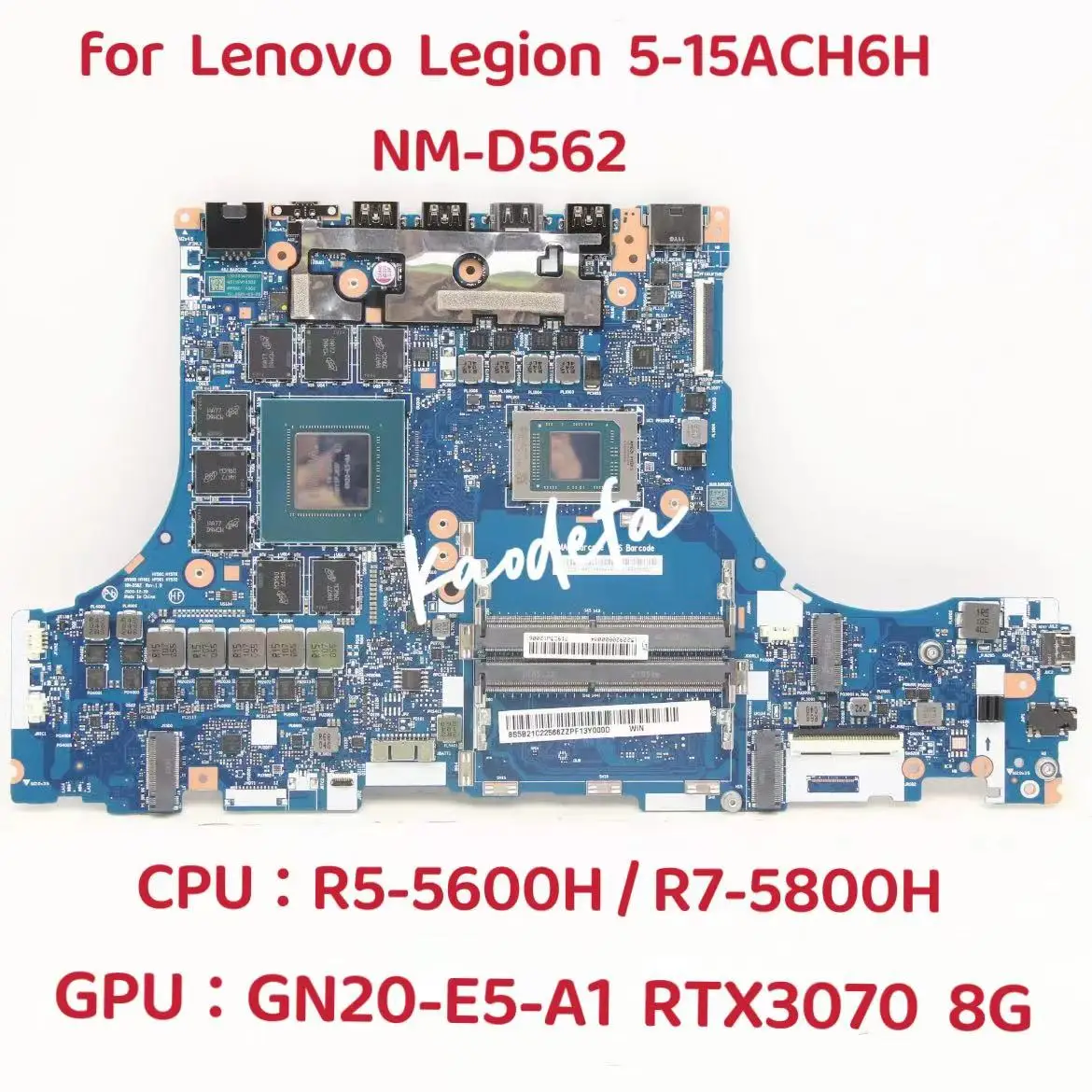 Nm-D562 Per Lenovo Legion 5-15Ach6H Scheda Madre Del Computer Portatile Cpu:R5-5600H Gpu:Rtx3070 8Gb Ddr4 Fru: Muslimatexlimah