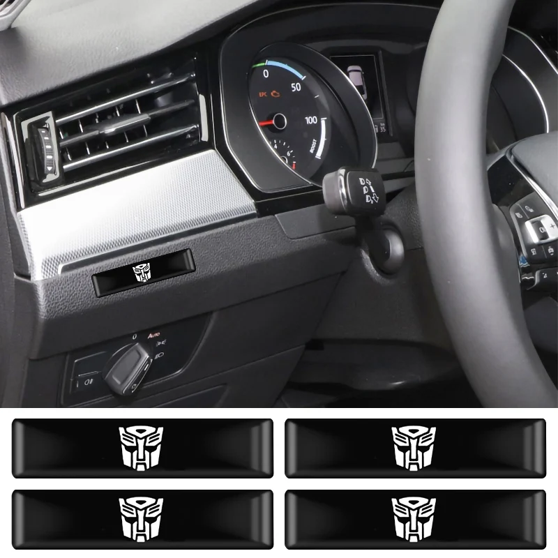 10Pcs 3D Epoxy Car Interior Stickers Decalcomanie Autobots Logo Transformers Badge Emblem Strumenti Decorativi Impermeabili Accessori Auto