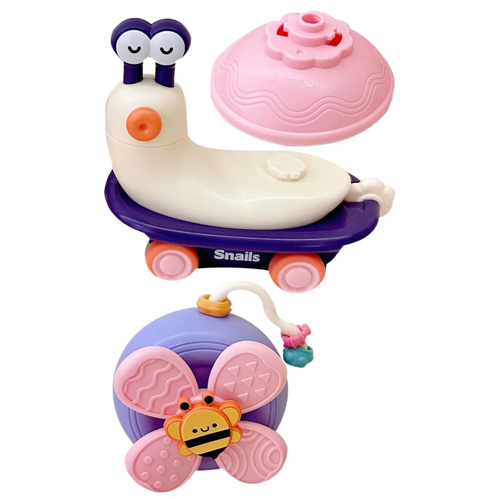 

Infant High Chair Toy With Suction Cup Baby Montessori Sensory Toy Bath Windmill Toy Snail Joyful Meal Table Shake Joyful Toys
