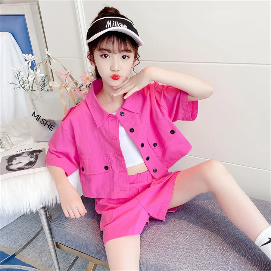 Children's Sets Toddler Kids Clothes Hot Sale Solid Color Tops + Capri  Pants Outfits Set Summer Teens Girls Clothing Sport Sets - Children's Sets  - AliExpress