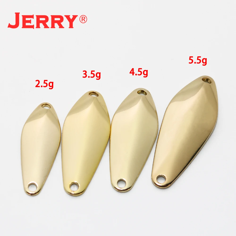 Jerry Draco 50pcs 2.5g 3.5g 4.5g Micro Spoons Fishing Lure Unpainted Blank  Area Trout Spoons Spinner Bait Pesca Blinkers