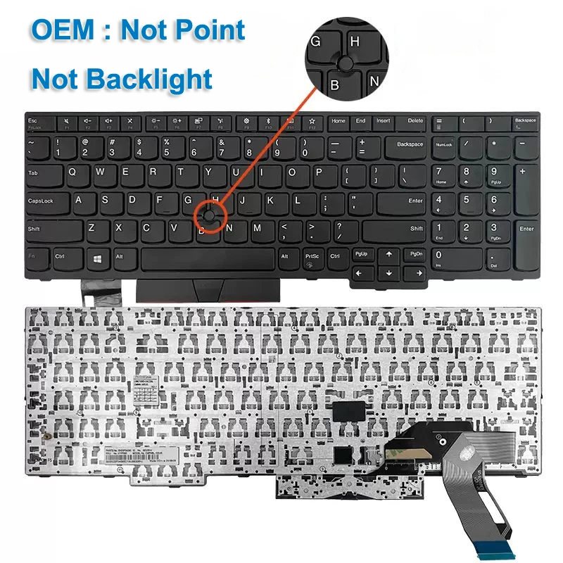 Laptop Klavye Lenovo Thinkpad E580 E585 T590 T580S E590 E595 L580 L590 P52 P53 P72 P73 Klavye Arka Işık