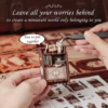 CUTEBEE DIY Book Nook Kit Miniature Wooden Dollhouse with Light Bookshelf Insert Decoration Bookshop Memories Model for Gifts 4