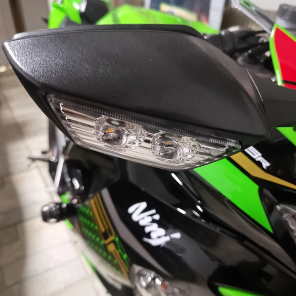 Specchietti Retrovisori Moto Con LED - Regolabili Per Kawasaki ZX10R ZX6R 2019-2022 - Foto 3