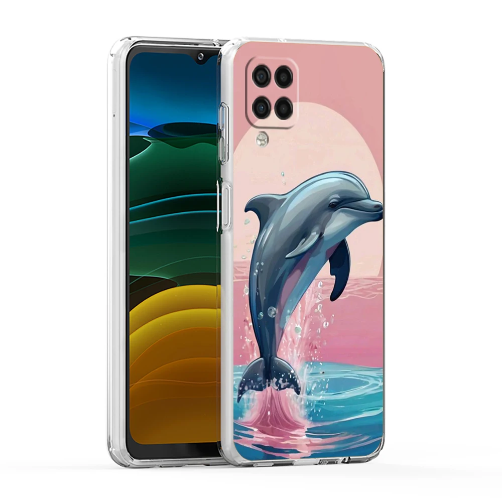 Ocean Animal Dolphin TPU Cover for Samsung Galaxy A25 A23 A22 A52S A52 A55 A72 A51 A71 A41 A31 A13 A11 5G Transparent Phone Case – Detail 7