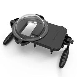 Enhanced Smartphone Dive Housing with Handle Grip and HD Light Filter - 3M Waterproof Case (Black)
