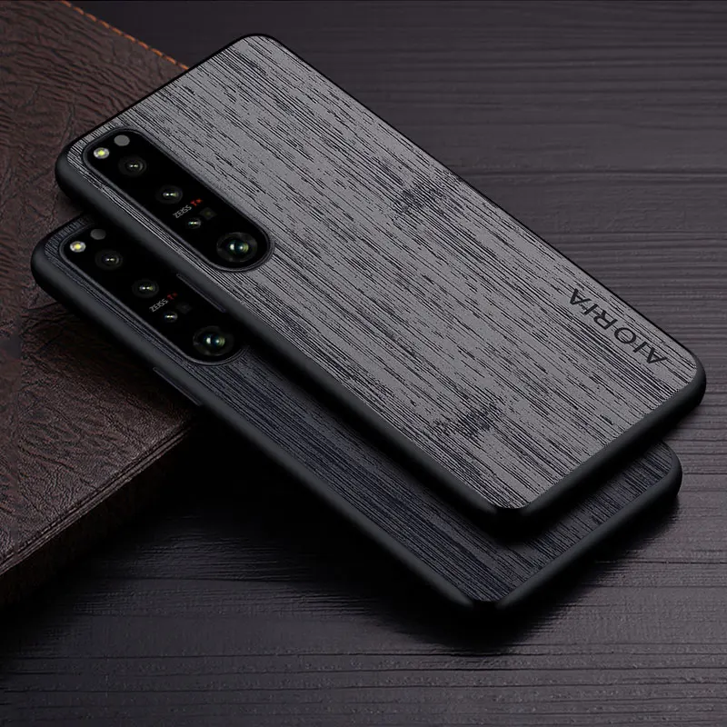 Luxury Bamboo Wood Pattern Leather Phone Case