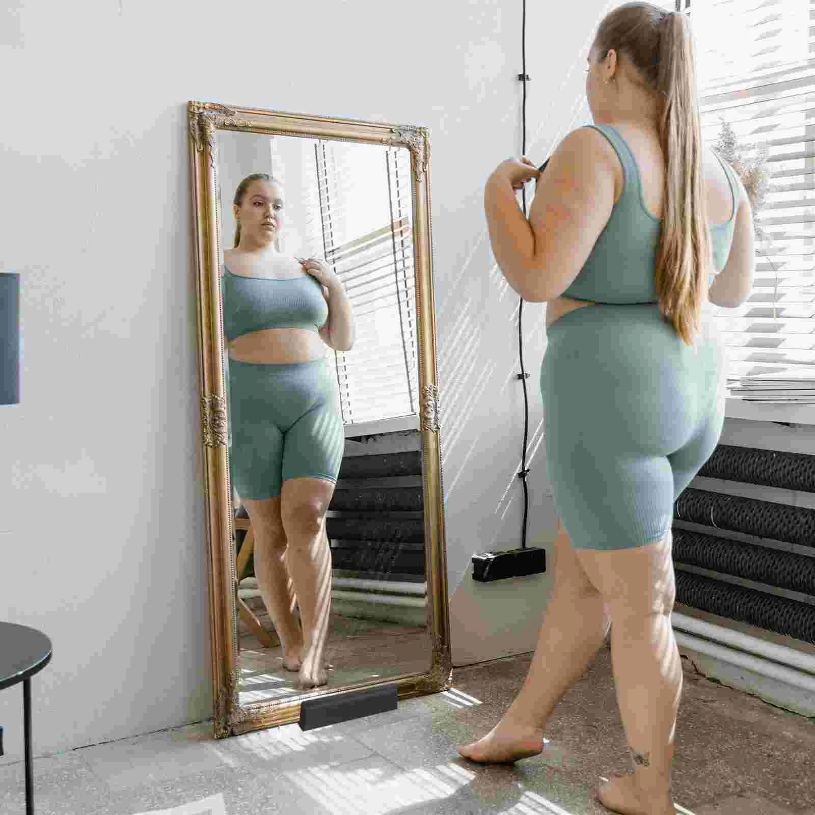 

Wooden Anti-skid Floor Mirror Support Multi-use Mirror Base Household Mirror Base Stand Display Holder Home Room Accessory