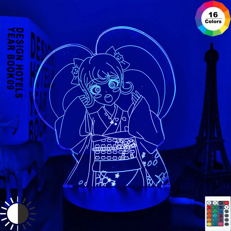 

Светодиодная лампа для манги «данганронпа» Hiyoko Saionji, детский Декор для спальни, ночник, подарок на день рождения, настольный светильник в стиле аниме, 3d светильник «данганронпа»