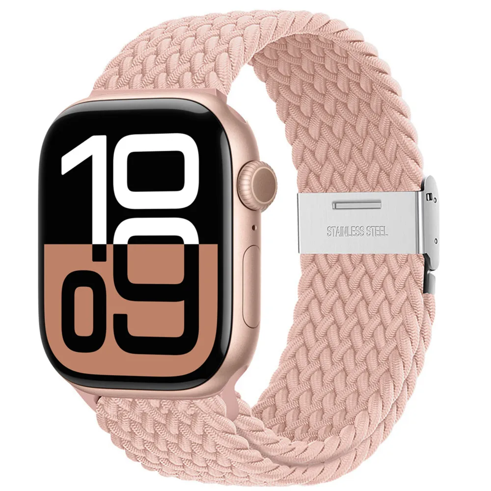Braided Loop Nylon Elastic Bracelet Strap