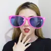 Trendy Masquerade Party Props Large Frame Big Glasses Shades Glow Glasses Square Glasses 4