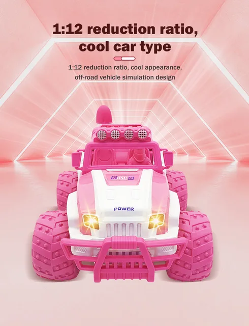 ラジコンカー 車おもちゃ こども向け ピンク 玩具 ラジコンカー こども向け 車おもちゃ 電動RCカー リモコンカー