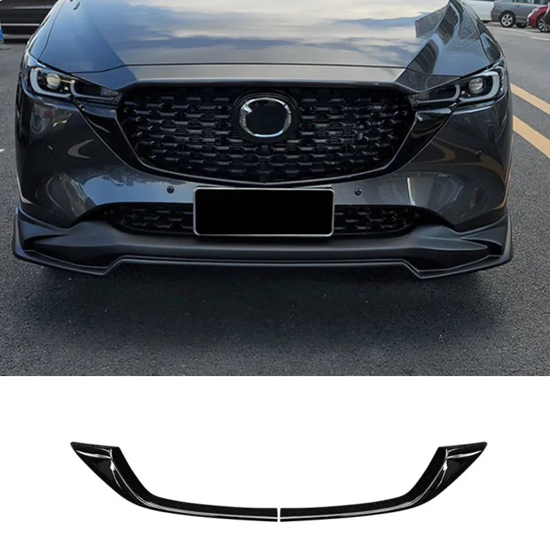 

Car Accessories for Mazda CX-5 CX5 2022 Glossy Black Front Grille Side Decoration Cover Trim 2pcs