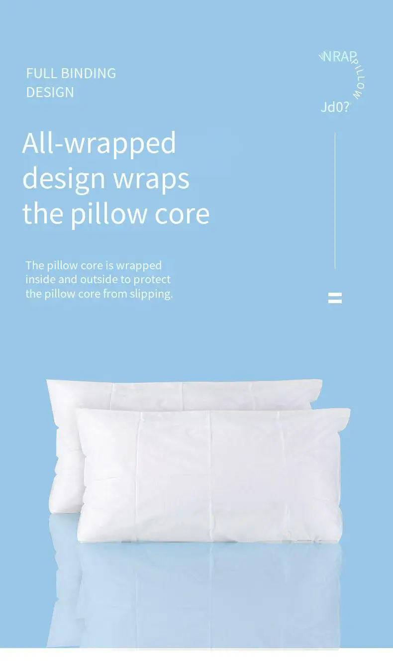 Description Picture 3 of item20 Pcs Disposable Pillow Case Thicker Soft Summer Portable Travelling Household Hotel Antibacterial Anti-Mite Breathable Cozy
