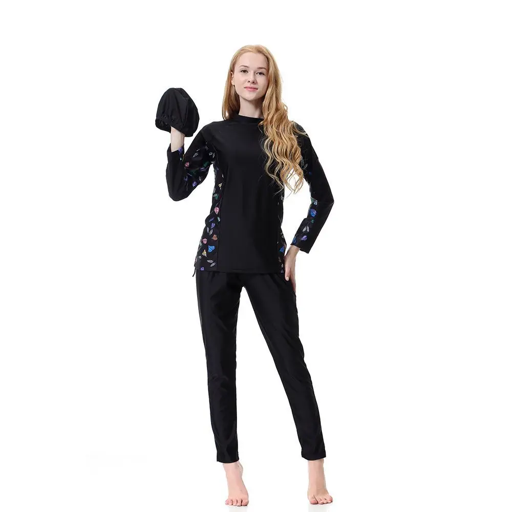 Women Muslim Swimwear Elegant Islamic Conservative Swimsuit Girl Arab Swimming Beach Wear Hijab Tankini Burquini Mujer Musulmana