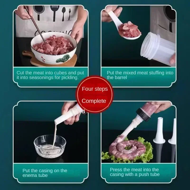 Sausage Stuffer Manual Sausage Filling Machine Meat Stuffer Filler Salami Make Sausage Machine Homemade Tools Kitchen Supplies