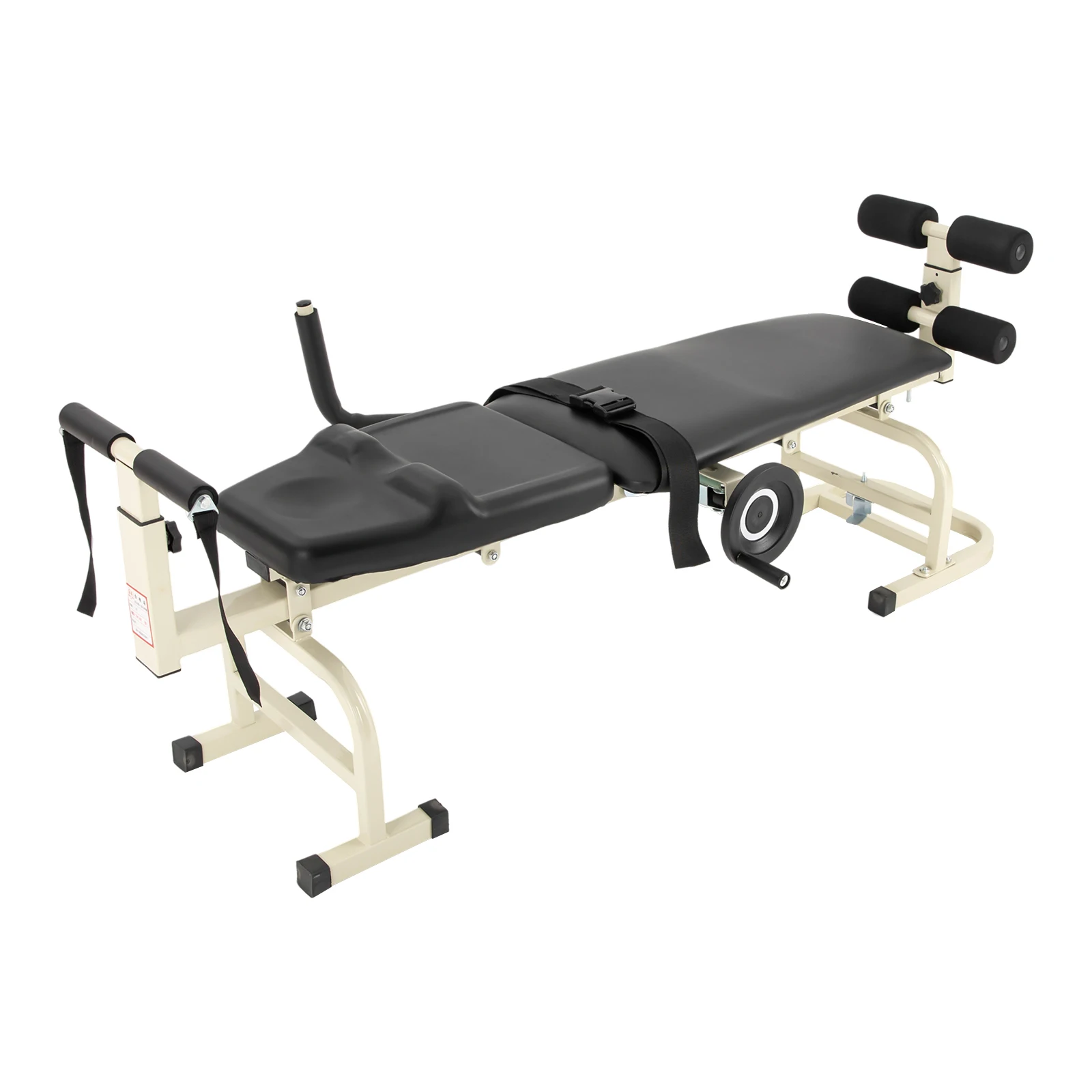 Multifunctional Body Stretcher Massage Traction Bed Adjustable Spinal Decompression Bench for Neck, Shoulder & Back Pain Relief