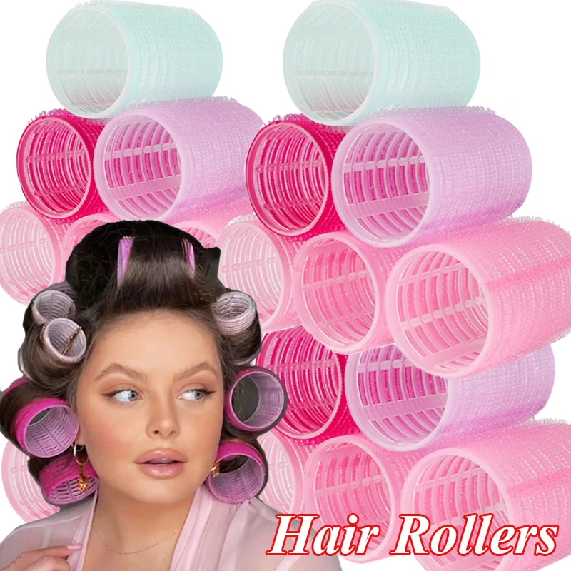 Rulli per capelli auto-impugnatura senza calore Bigodini per capelli Nessun calore Frangia Volume Gancio e anello autoadesivo Accessorio per lo styling dei capelli delle donne fai da te