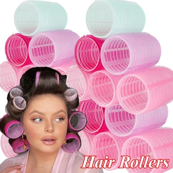 Rulli per capelli auto-impugnatura senza calore Bigodini per capelli Nessun calore Frangia Volume Gancio e anello autoadesivo Accessorio per lo styling dei capelli delle donne fai da te