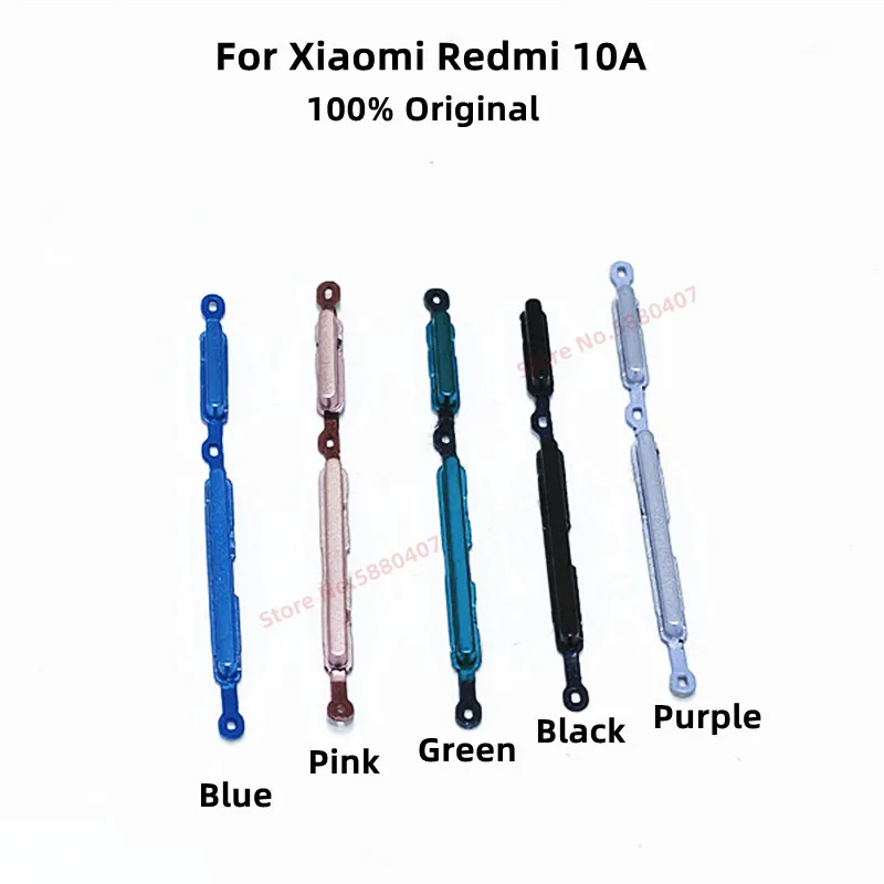 

100% Original Power ON/OFF Side Buttons Case For Xiaomi Redmi 10A Power Switch / Volume Buttons Cover Replacement Parts