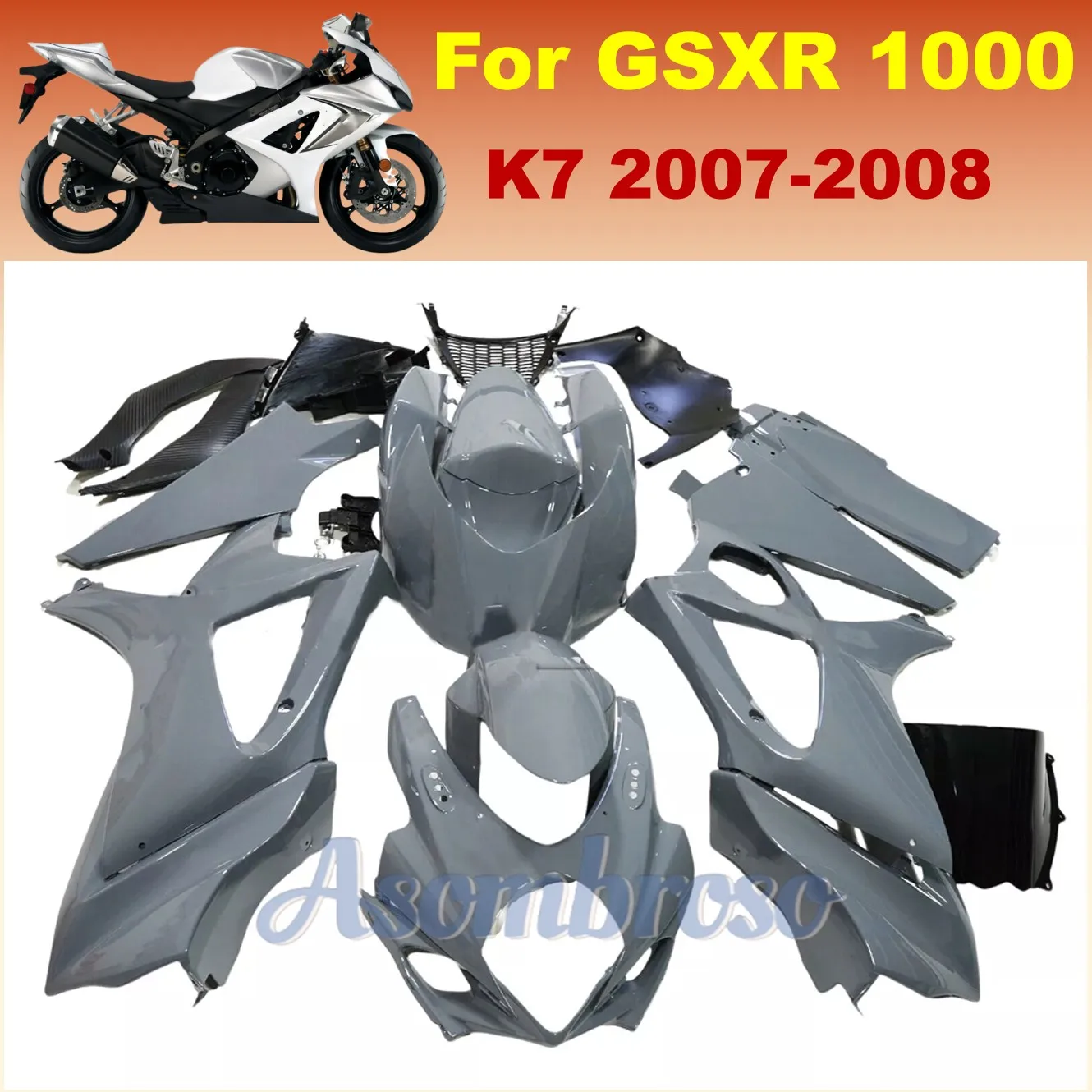 طقم فيابر هيكل خارجي لدراجة سوزوكي GSXR1000 موديل...