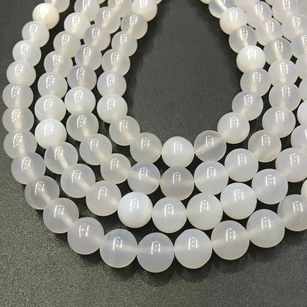 

Natural Stone Grey Agate Beads for Jewelry Making DIY Charm Women Necklace Bracelet 4-12mm Onyx Beading Keychain Handmade AAA