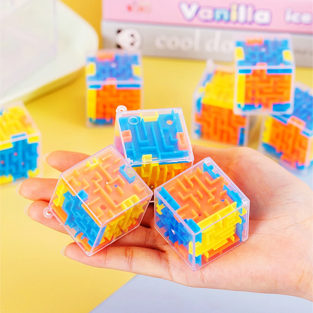 Magic Cube Toys Educational Toy Party Toys 10Pcs 3D Cube Rolling Beads Maze