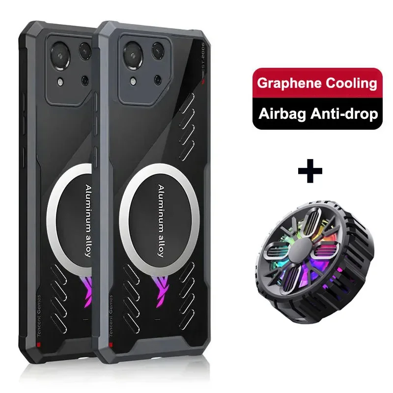 Enhanced Cooling Heat Dissipation Transparent Phone Case with Airbag Anti-Drop Protection