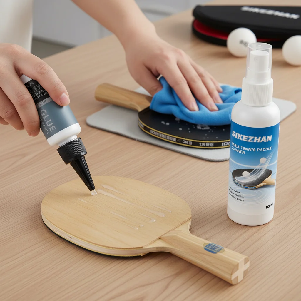 Racket Glue & Cleaner Bundle for Table Tennis 30ml Inorganic Glue + 100ml Paddle Cleaner Strong Bond Quick Clean Restore Grip