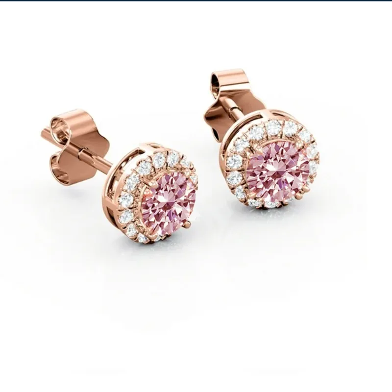 100% moissanite halo stud earrings certificate