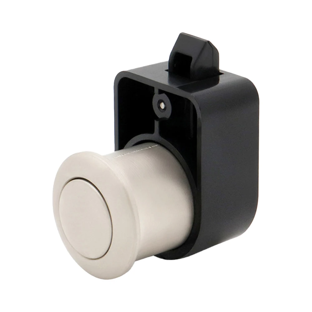 Cabinet Lock Push Button Lock ABS Base Alloy Pull Handle Corrosion-resistant Plastic Materials Reliable Lock Sturdy Construction