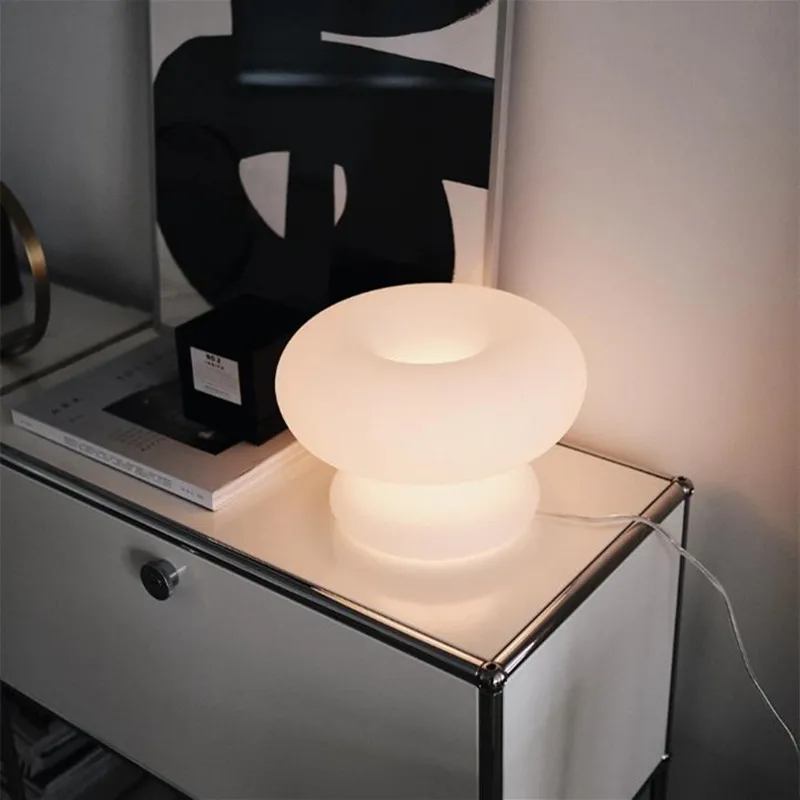 Mushroom table lamp Nordic Glass table Light For Living Room Sofa Sides Reading Floor Living Corner bedside Light