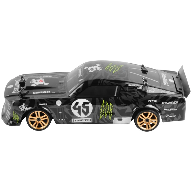 Alomejor RC Drift Car 1/10 High Speed Radio Control RC Car Remote Control  Car Children Gift (Two Batteries for Car) Rc Car Model