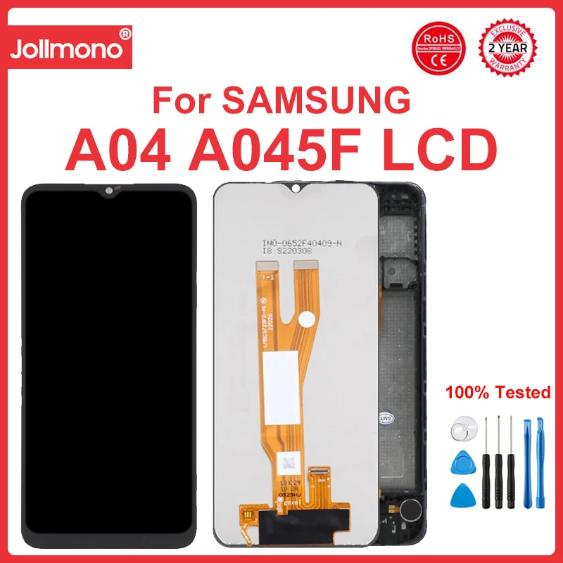 

Screen for Samsung Galaxy A04 A045 A045F A045M A045F/DS LCD Display Touch Screen Digitizer for Samsung A04 Replacement