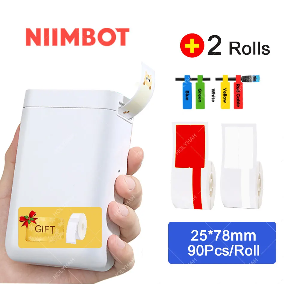 Label Maker NiiMbot D101 Portable Wireless Connection Label Printer Tape for Phone Tablet Easy to Use Office Home Organization mini thermal printer bluetooth Printers