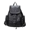 Fashion Women Backpacks Soft Washed PU Leather Travel Bag Female Drawstring Backpack High Capacity School Bags for Women 4