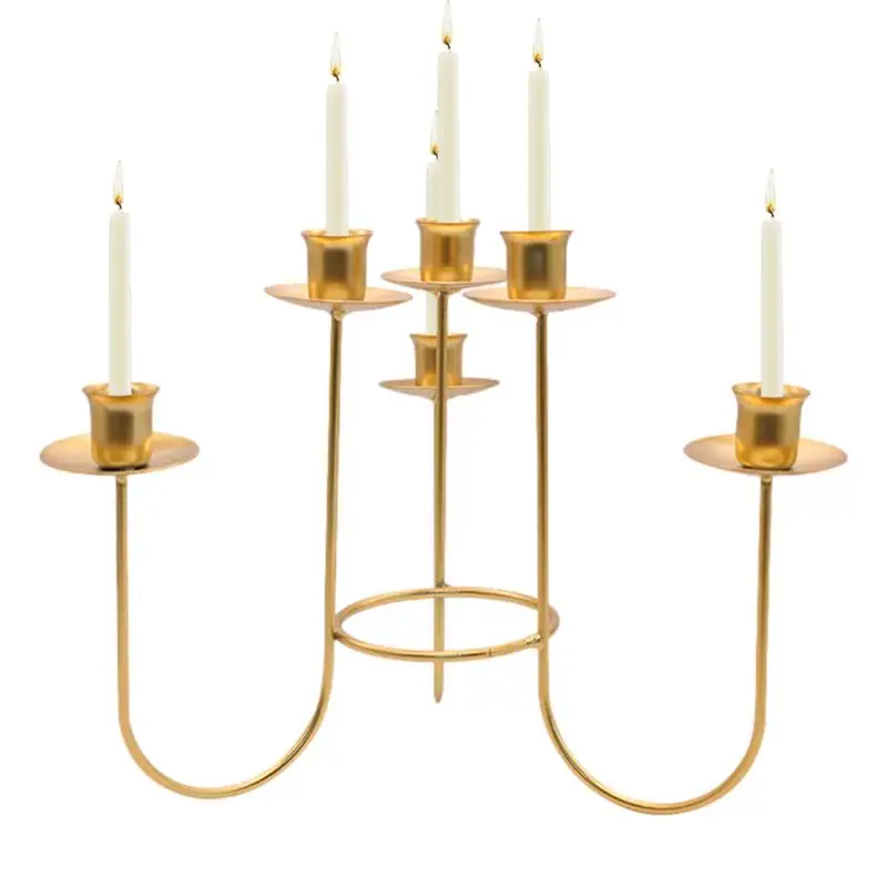 Candle Holders For Table Valentine's Day Decorative Candle Stands European Home Decoration Table Centerpiece With 6 Arms Tall