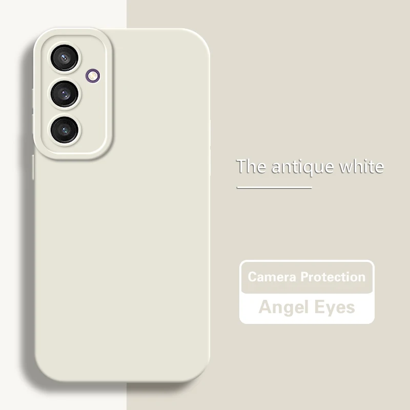 Matte Angel Eyes Fashion Liquid Silicone Phone Case - Soft Back Cover